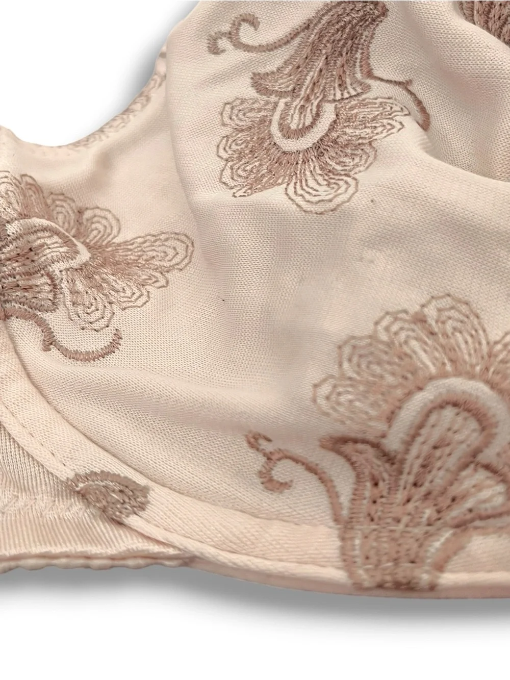 Wacoal Lace Embroidered Mesh Detail Unpadded Non-Wire Nude Bra 34D